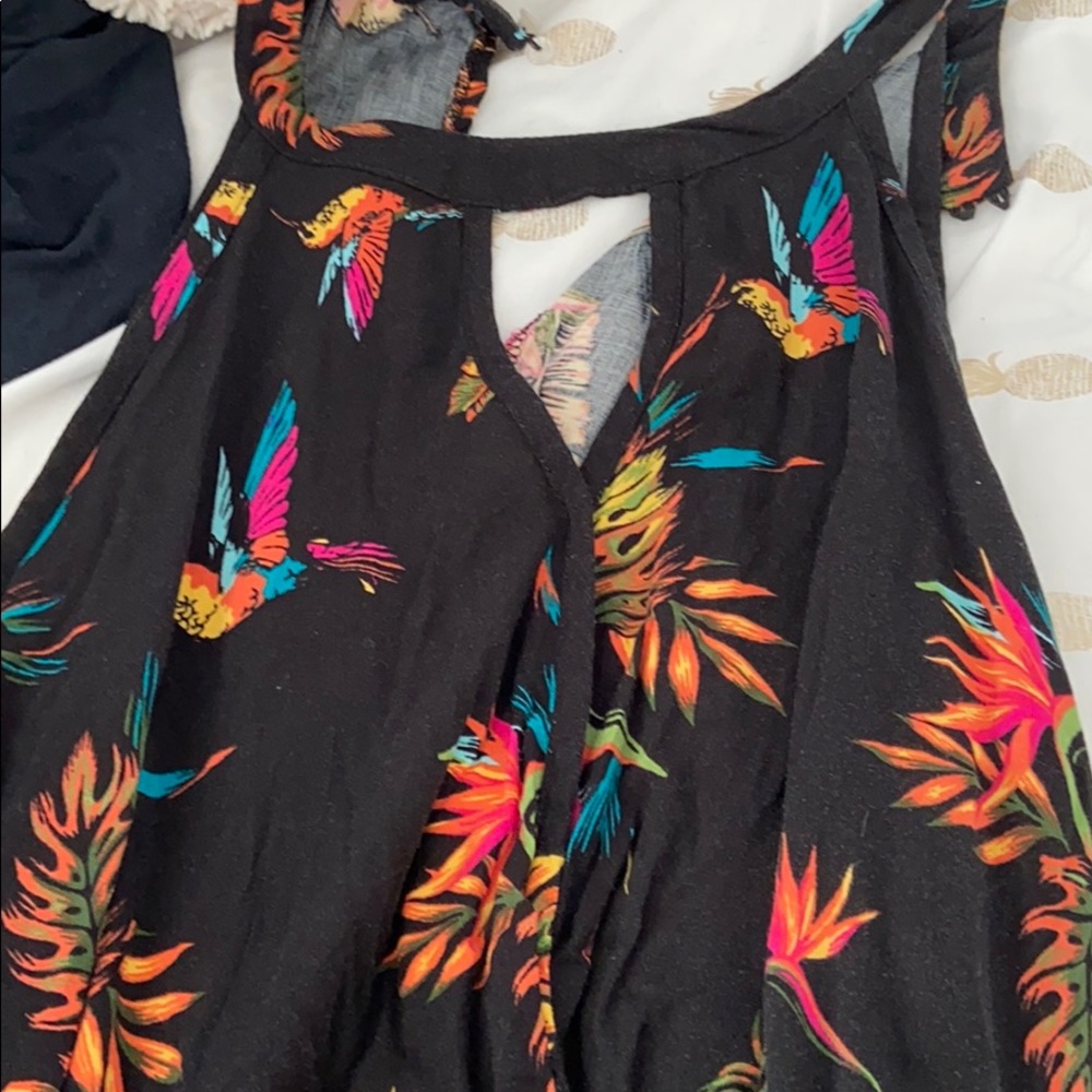 Dress with shorts.